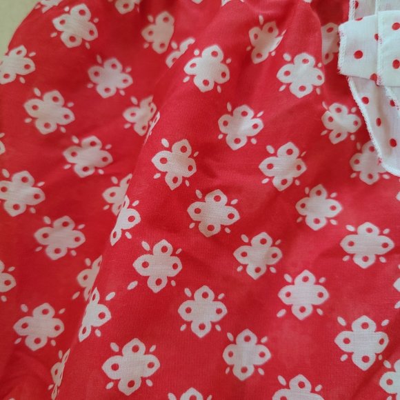 Charlotte Russe Top Floral Red Polka Dot Button Tunic Shirt Vintage Retr… - Picture 8 of 13